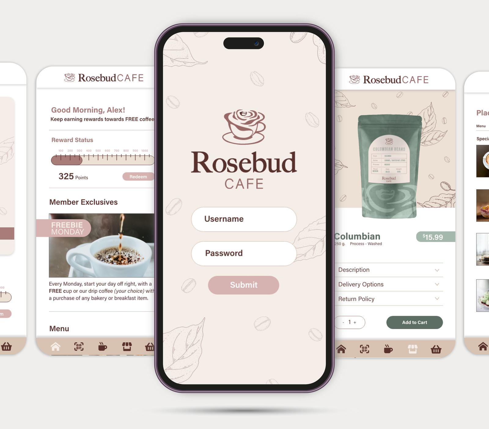 Rosebud Cafe Materials