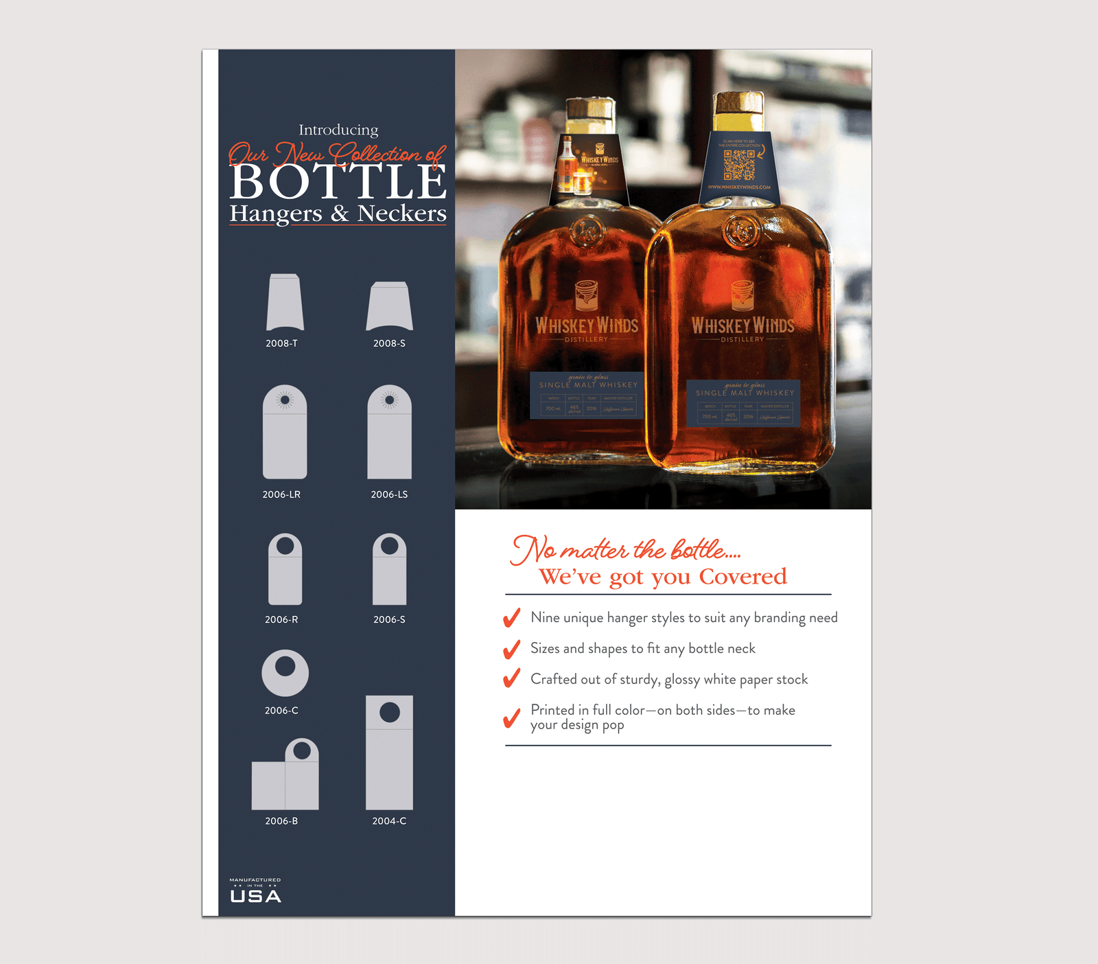 Distillery Bottle Hanger Promotional Flyer