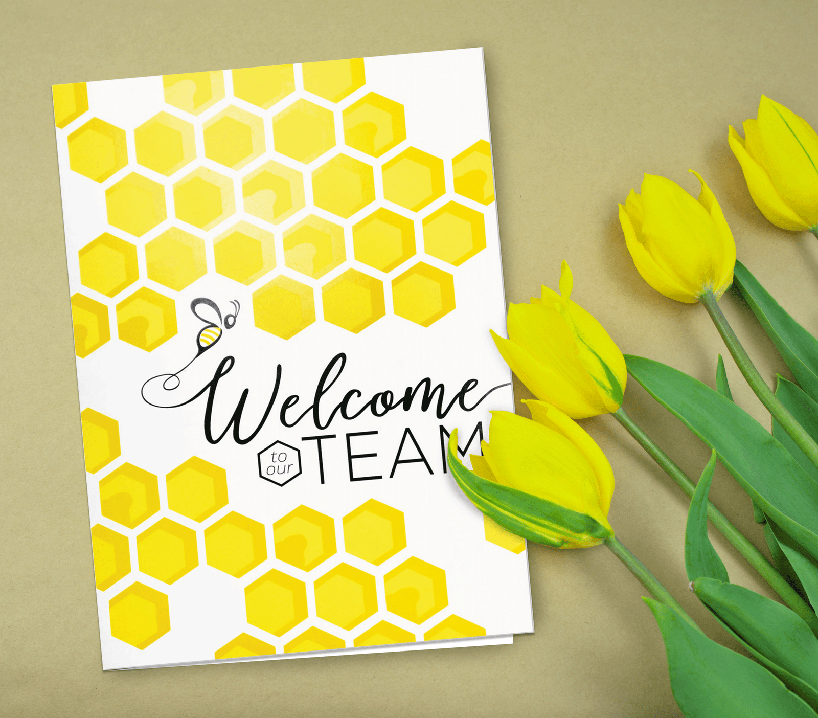 Bee Welcome Greeting Card