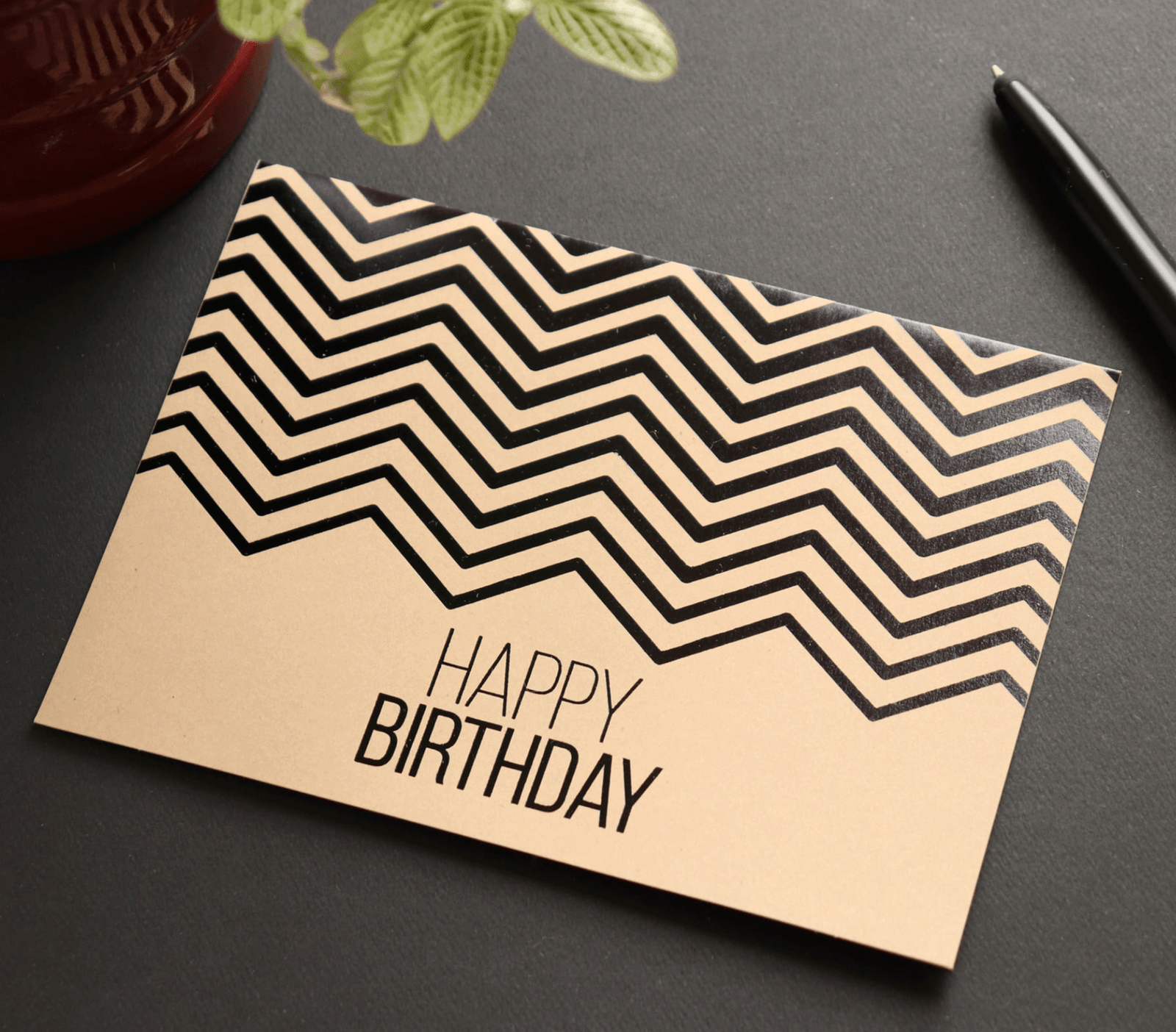 Happy Birthday Chevron Greeting Card
