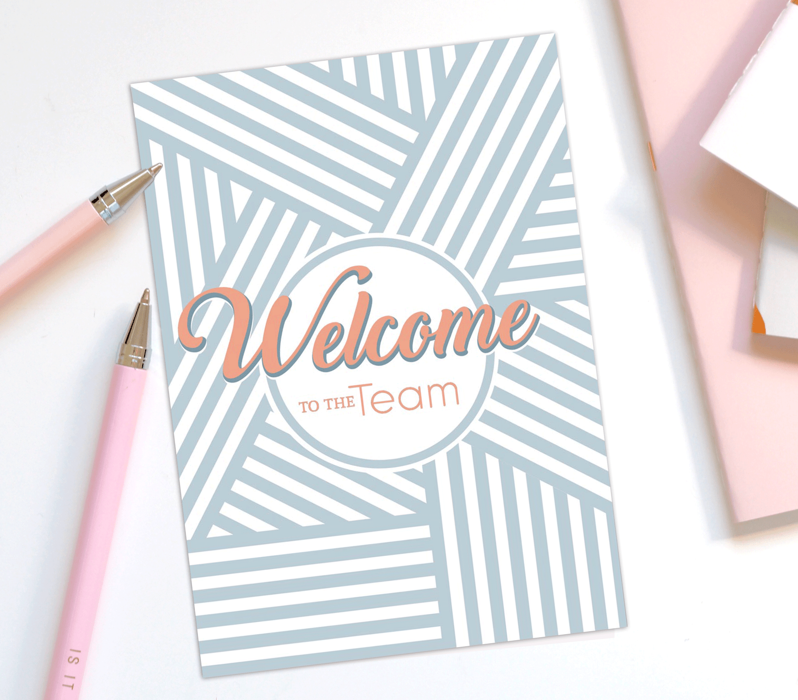 Intersecting Welcome Greeting Card
